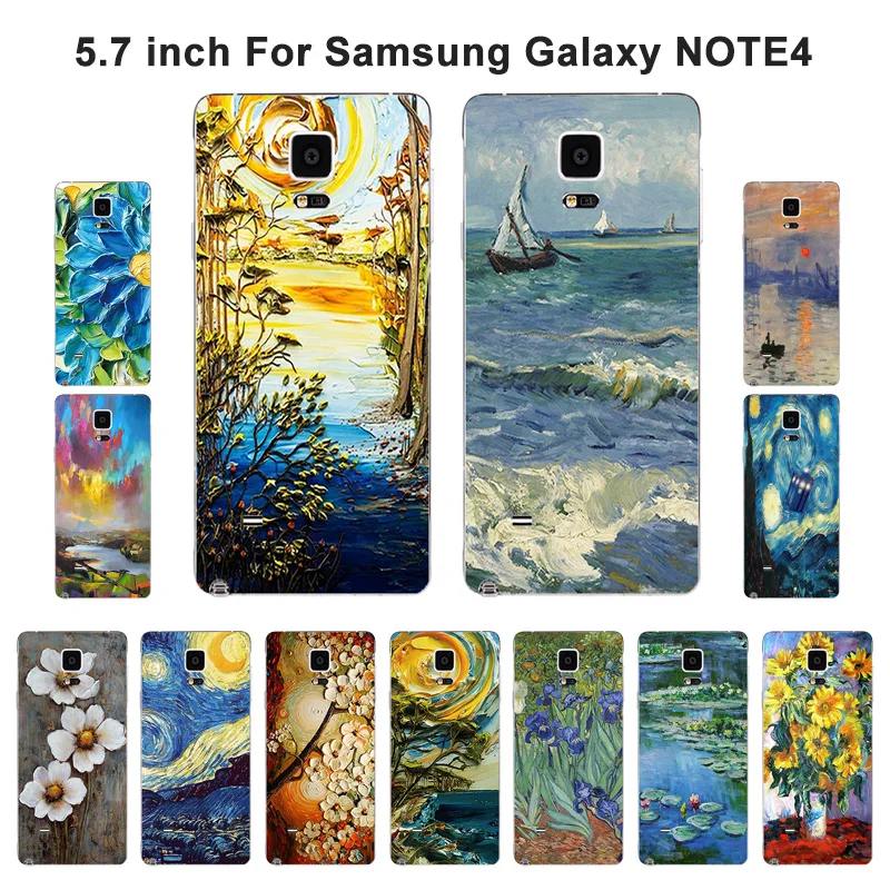 Мягкий чехол из ТПУ для Samsung Galaxy Note 4 N9100 силиконовая задняя крышка с масляной