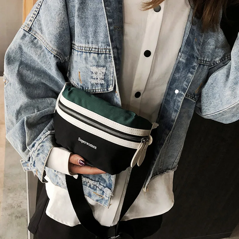 

1 Pcs Women Shoulder Waist Bag Zipper Canvas Fashion for Mobile Phone Keys New