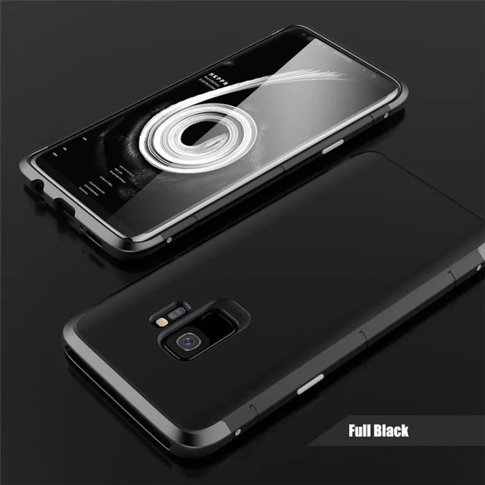 Роскошный брендовый BOBYT Note9, алюминиевая металлическая рамка+ PC жесткий защитный противоударный чехол для samsung S9 S8 Plus Note 9 8 чехол - Цвет: black
