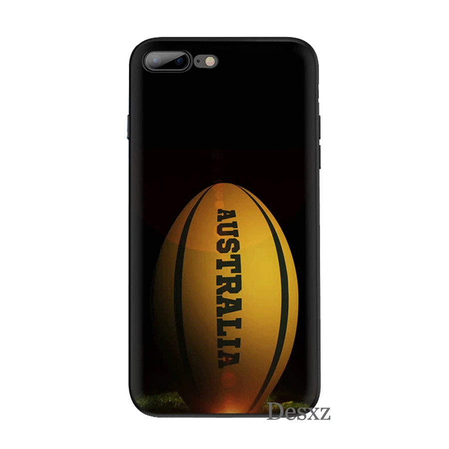 Силиконовый ТПУ чехол для телефона регби мяч спорт iPhone 11 Pro X XS Max XR 6 6s 7 8 Plus 5 5s SE