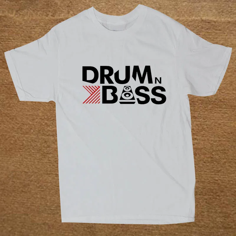 WHITE Брендовая одежда Drum N Bass, забавная футболка, Мужская хлопковая футболка с коротким рукавом, топ, Camiseta - Цвет: WHITE