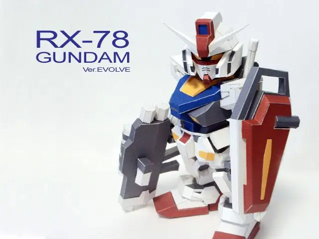 3D бумажная модель для самостоятельной сборки Gundam SD RX 78|Картонные конструкторы| |