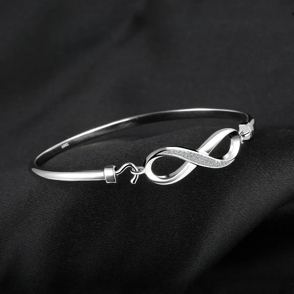 JewelryPalace Forever Love Бесконечность кубического циркония Юбилей браслет Pure 925 пробы