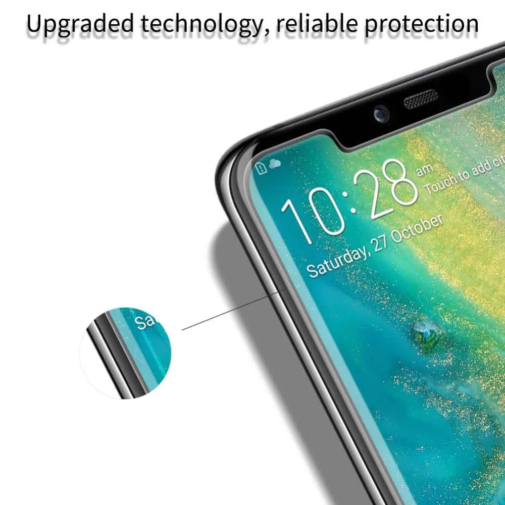 Стекло защитное закаленное 9D для Huawei Mate 20 Pro 3D DS + Max защита экрана с полным