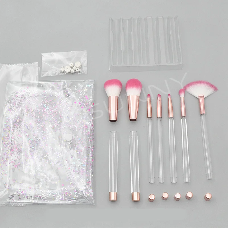 7 шт. пустая ручка в виде единорога|Аппликатор теней для век| |