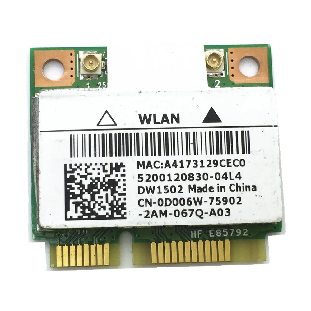 Беспроводная Wi Fi карта для N5040 DW1502 Atheros AR9285 AR5B95 Mini PCI e полуразмера|wifi access card|wifi card