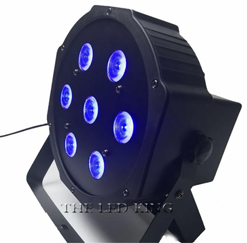 4 шт./лот DJ Flat SlimPar Quad 7 RGBW Цветовая смесь LED 7x15W 4 в 1 DMX Light Освещение Fast Shipping on.