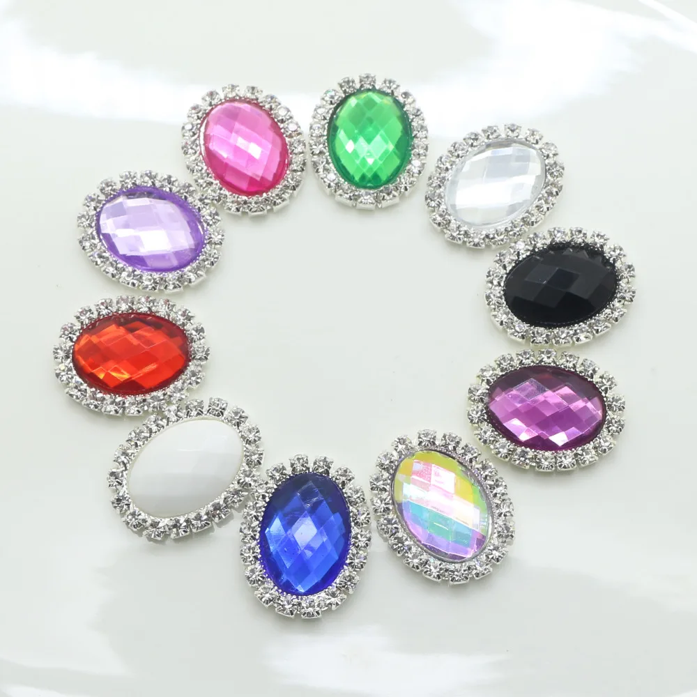10 шт. овальные пуговицы Стразы для скрапбукинга | Дом и сад