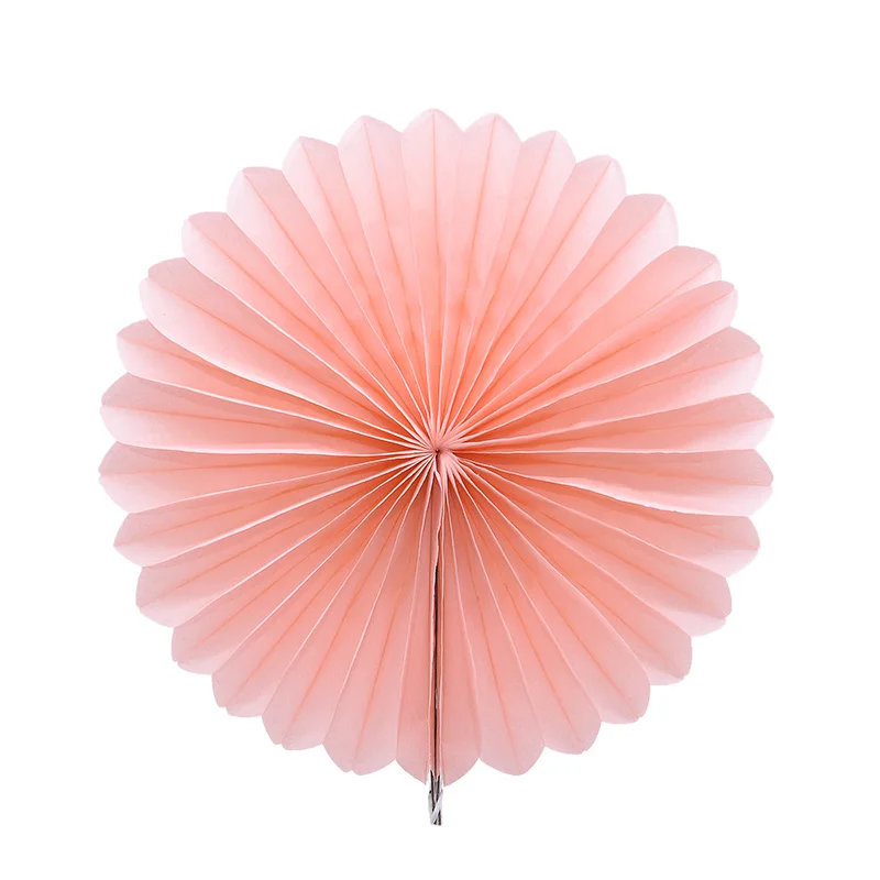 Rose pink "-12" декоративные бумажные Цветочные бумажные поделки бумажные вентиляторы DIY подвесные вентиляторы для свадьбы, дня рождения, вечеринки, детского праздника - Цвет: Rose pink