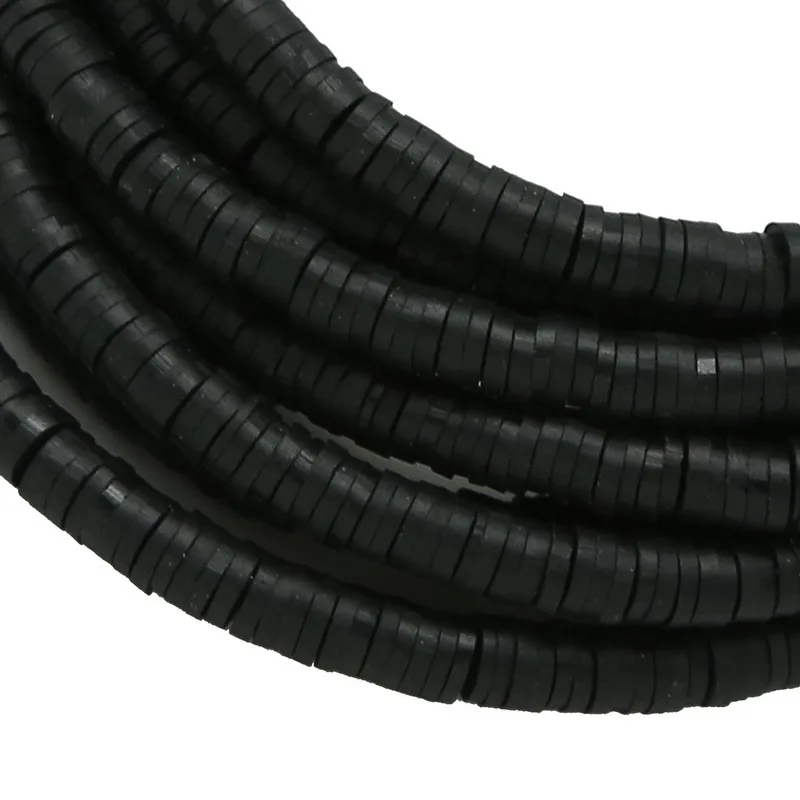 Black 6 мм 400 шт./лот красочные Полимерная глина Fimo чип диск Свободные Spacer Бусины для ручной работы судов sweing ткань Модные украшения изделий - Цвет: Black
