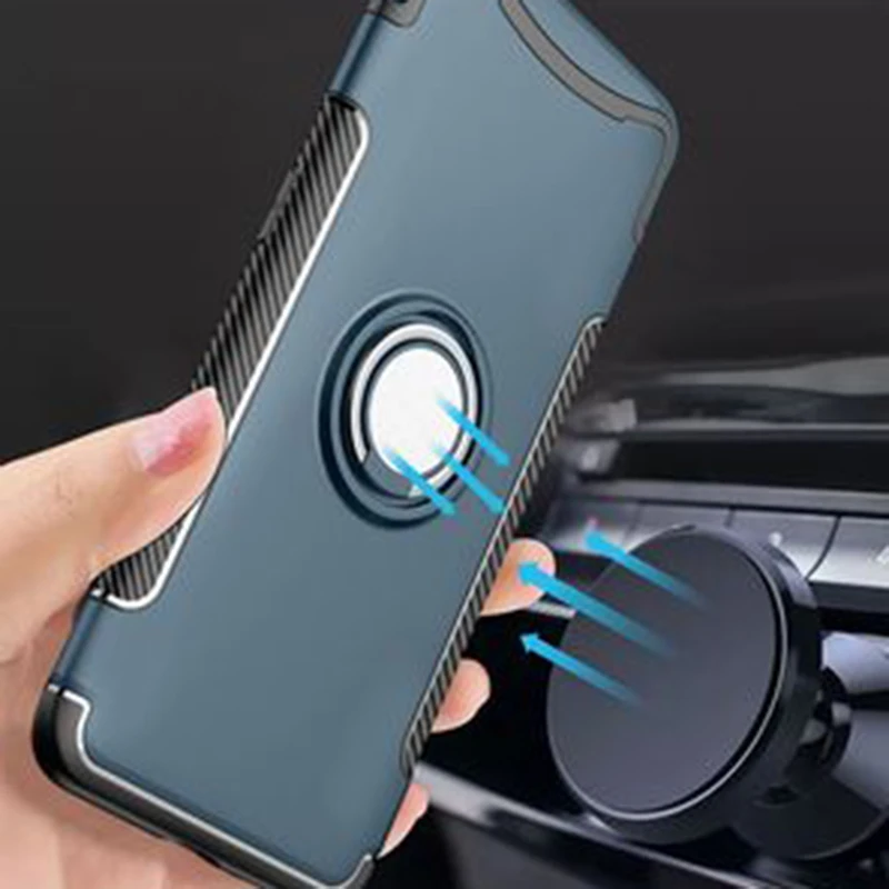 500pcs/lot DHL Carbon Fiber phone Case For OPPO FindX R9 R9S Cover R11 plus Youth Shell soft Ring armor Back | Мобильные телефоны и