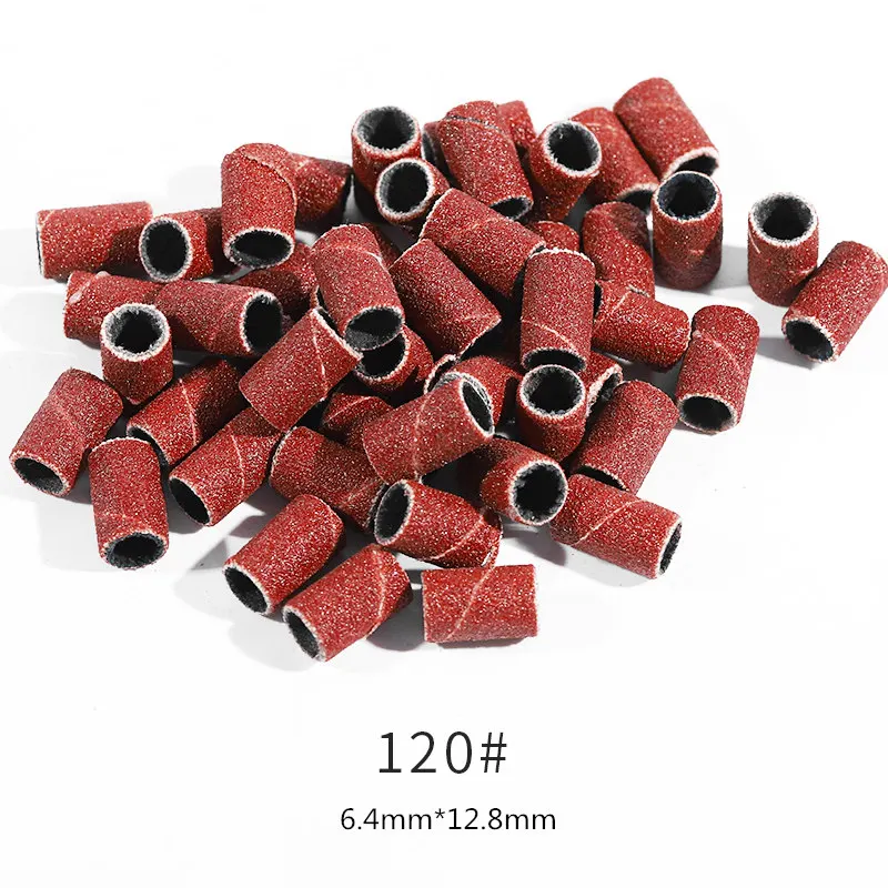 120-100pcs 100 шт. профессиональная наждачная бумага Круг для вращающихся ногтей сверла Полировка Чистый шлифовальный педикюр маникюр шлифовальные принадлежности - Цвет: 120-100pcs