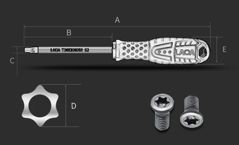 LAOA S2 легированная сталь Магнитная отвертка Torx отвертка T8/T10/T15/T20/T25/T30/T40