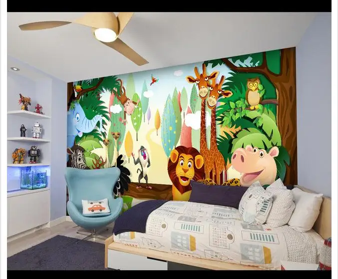 Пользовательские фото обои 3d настенные фрески детские животные парк Лес