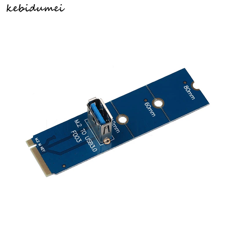 Профессиональный адаптер Kebidumei NGFF M.2 к USB3.0 для карт M2 PCIe PCI-E Riser Card биткоина Litecoin