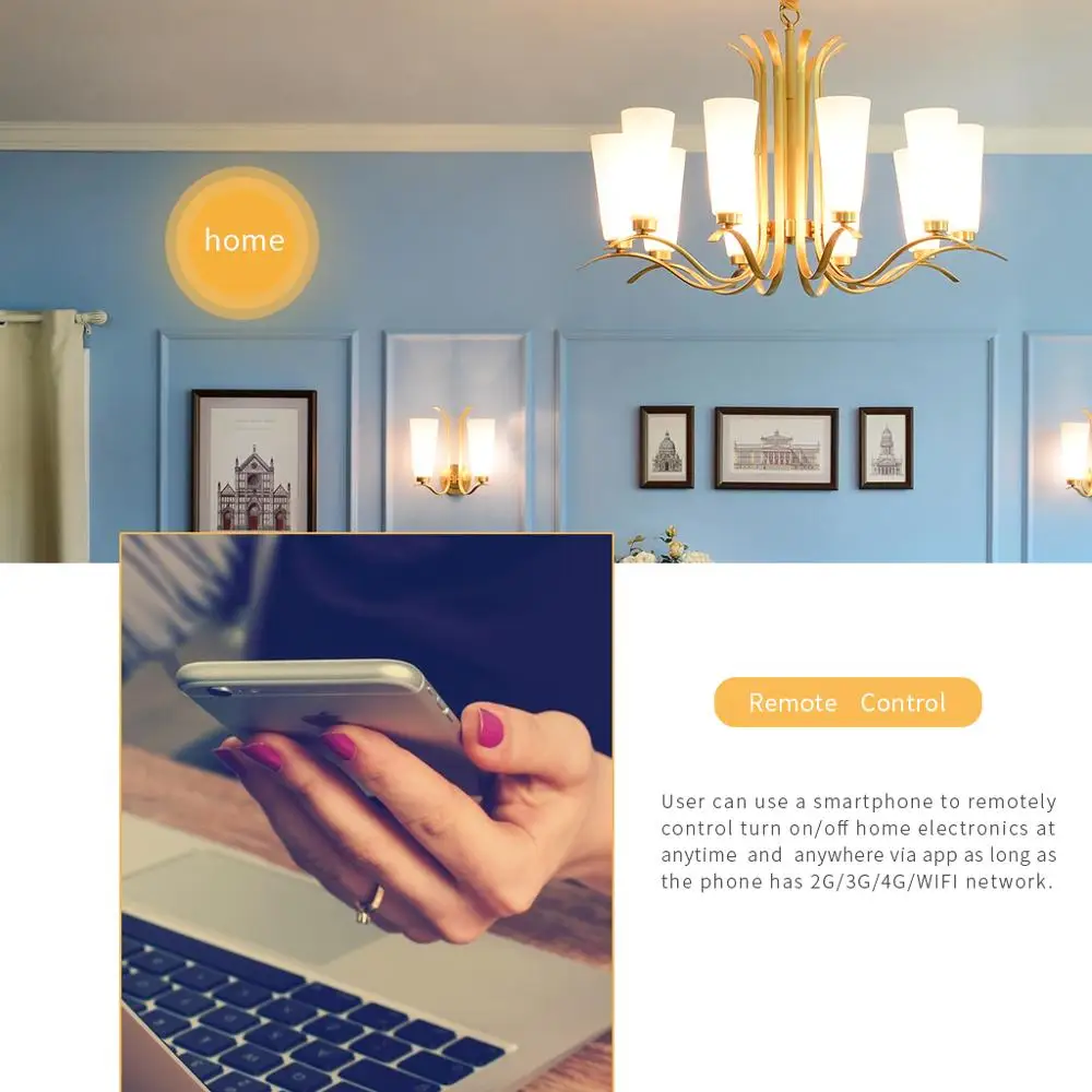 Tuya Smart Life App Smart Wifi Light Dimmer Switch Relay Wireless Remote Control Smart Home Works With Alexa Google Home