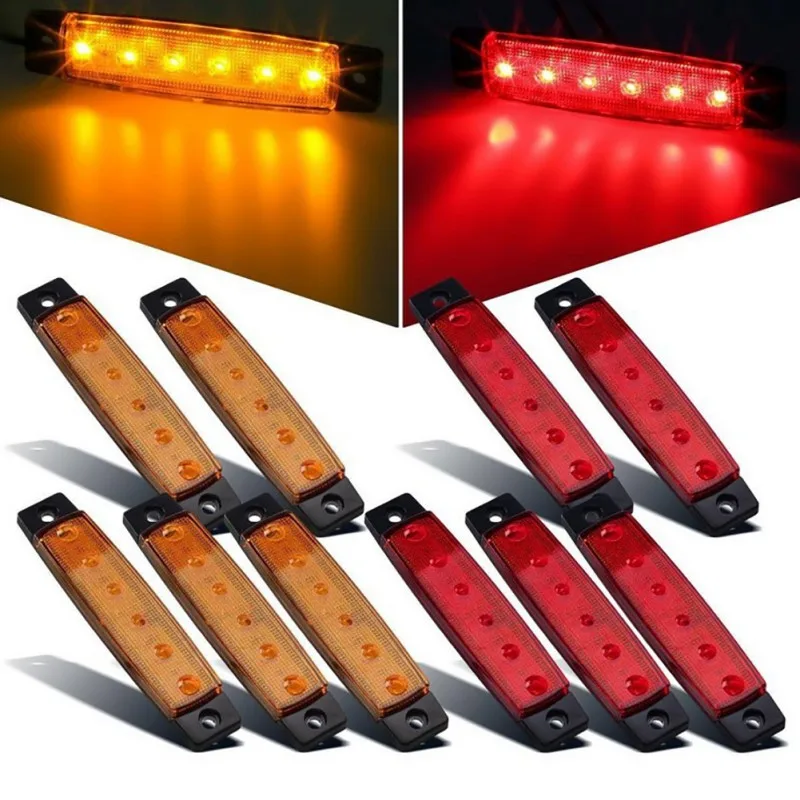 Автомобильный Внешнее освещение постоянного тока светодиодный 12V 6 SMD авто шины
