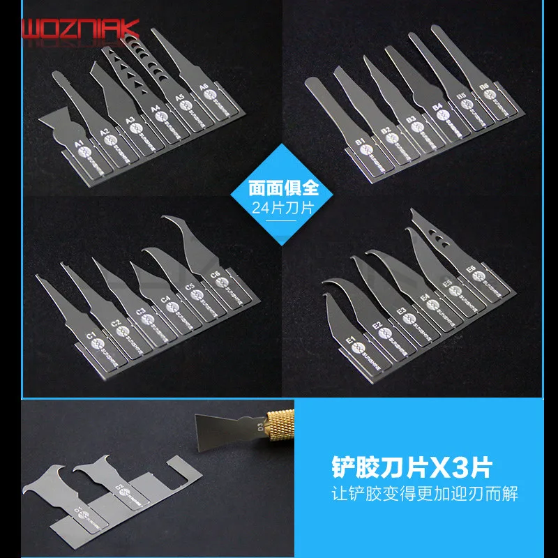 SS101A Ремонт мобильных телефонов разборка NAND IC чип нож 27 лезвие + ручка для IPhone x 8 7