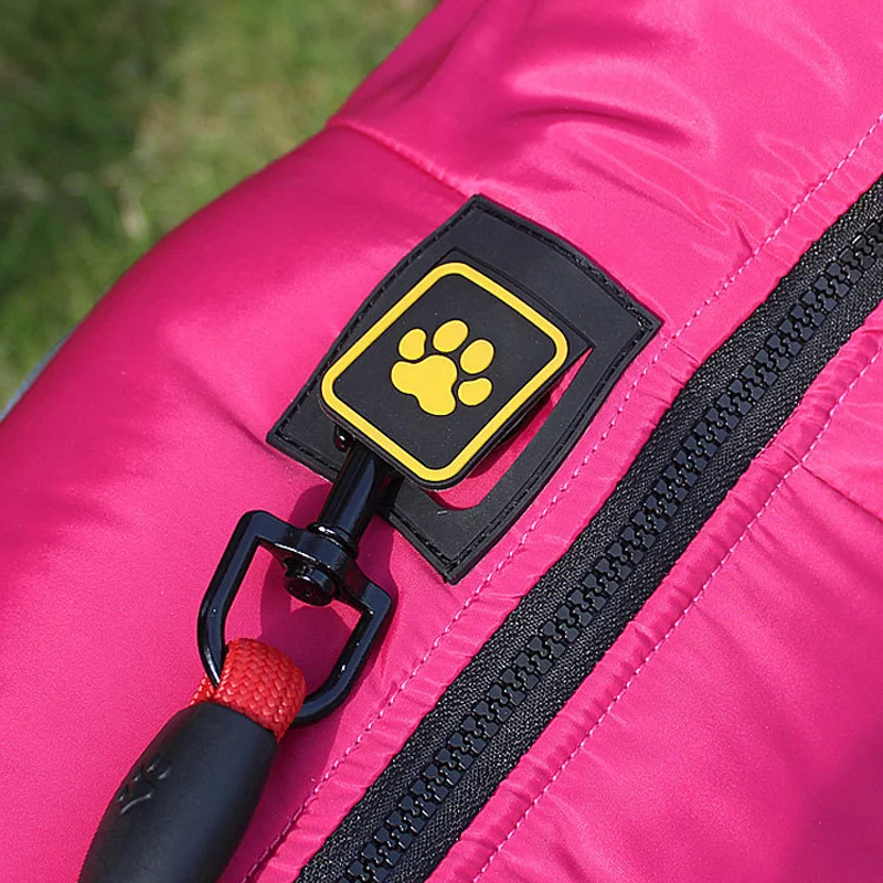 Waterproof Dog Clothes for Large Dogs Winter Warm Big Jackets Padded Fleece Pet Coat Safety Reflective Design Clothing | Дом и сад