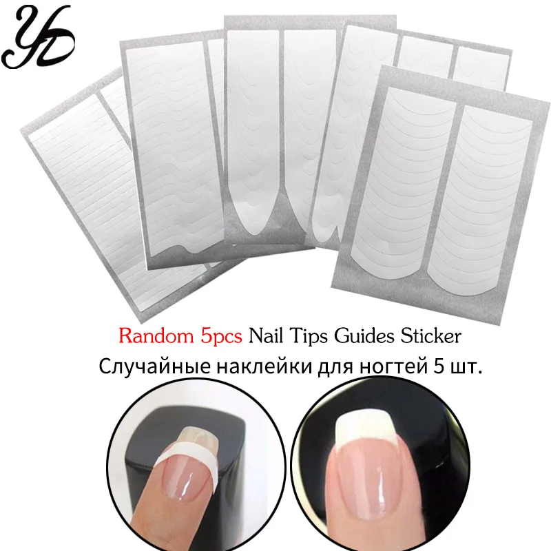 5pcs nail sticker Yiday Высокое качество блестящий Блестящий серебряный Шампань золотой УФ-гель для ногтей лак замачиваемый лак Сделай Сам дизайн ногтей маникюр - Цвет: 5pcs nail sticker