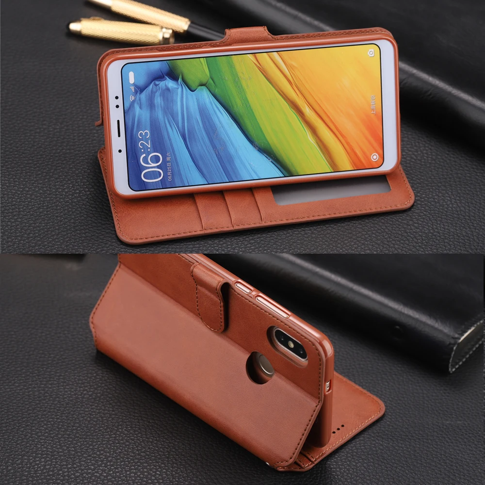 Роскошный кожаный чехол-бумажник для Xiaomi Redmi Note 5 note5 Pro, держатель для карт, подставка, флип-чехол, Redmi Note 5, чехол, силиконовая задняя крышка