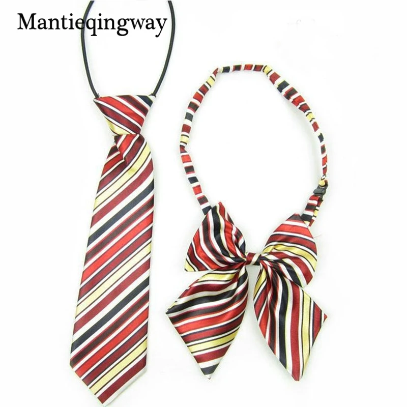 Школьная форма Mantieqingway цветной клетчатый галстук в полоску для мальчиков и