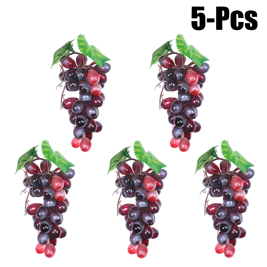 Carnelian 5 Bunch M Искусственный виноград декоративные поддельные виноград искусственные фрукты украшение стола фрукты висячие украшения для украшения дома - Цвет: Carnelian 5 Bunch M