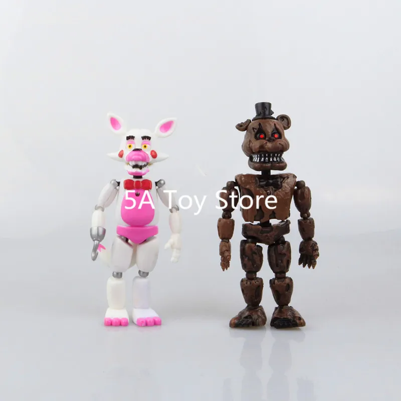 6 шт./компл. у Фредди пять ночей ПВХ фигурку Бонни Фокси игрушки 5 Fazbear Медведь