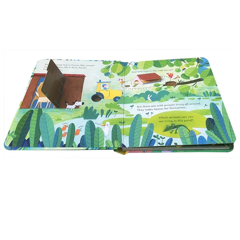 Книги с 3d-откидной картинкой Peep Inside для домашних животных учебные книжки детей