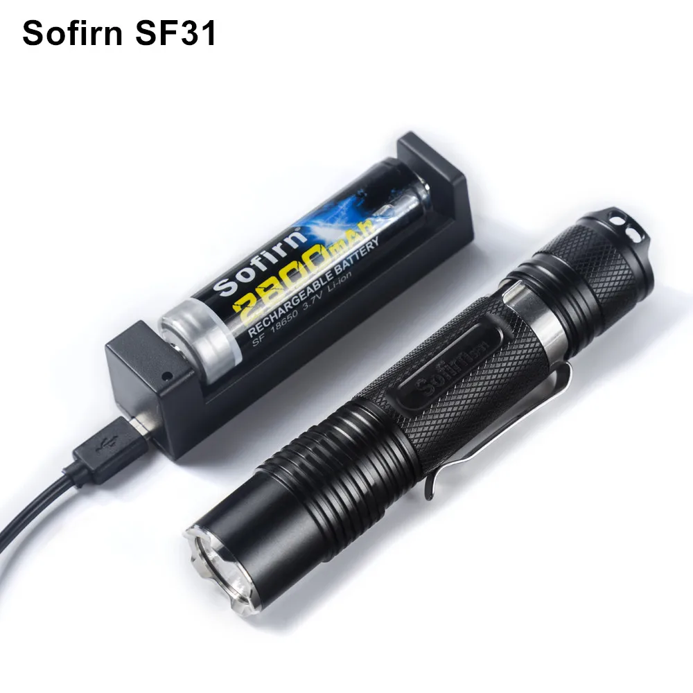 Sofirn SF31 комплект светодиодный светильник 18650 фонарь светильник CREE XML2 светодиодный EDC удобный брелок вспышка светильник 5 режимов Кемпинг батарея+ зарядное устройство