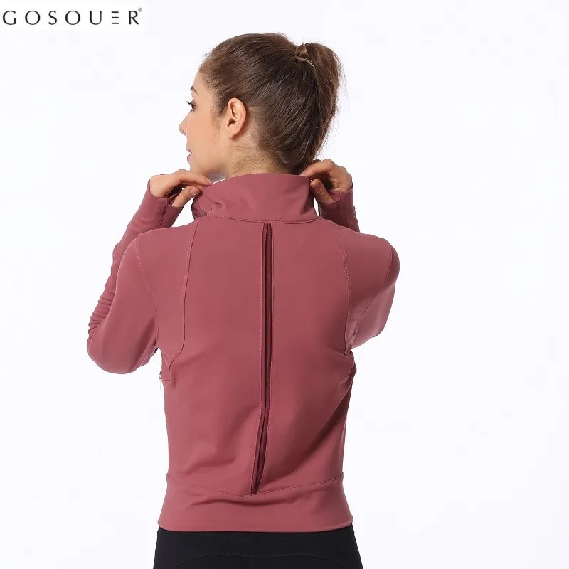 Спортивная куртка GOSOUER Женская толстовка одежда для бега женская спортивная