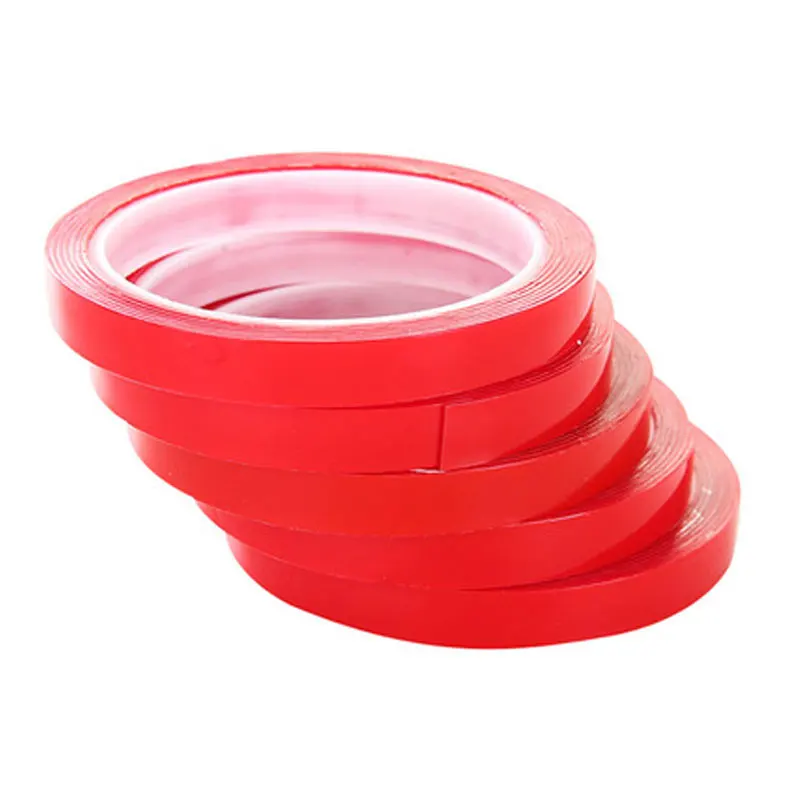 5 Roll 3m Double Sided Adhesive Tape Two Size High Strength Acrylic Transparent No Traces Sticker Car Fixed Wall Clock Hook |