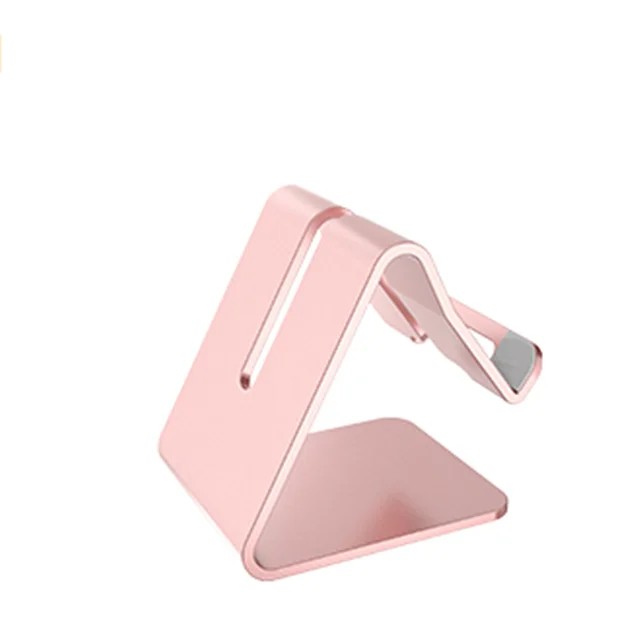 RoseGold Держатель для вашего мобильного телефона универсальная настольная кровать автомобиля мини алюминиевый сплав неподвижная подставка для Xiaomi держатель смартфона - Цвет: RoseGold