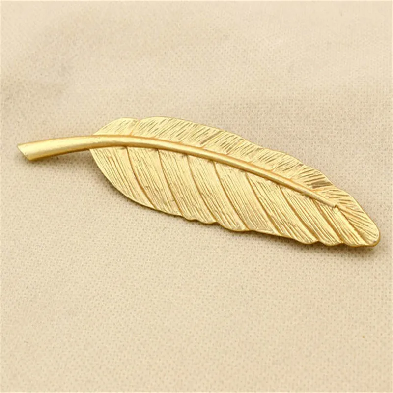 H: HYDE перо золотистого цвета костюм для женщин брошь версия листья хиджаб булавки