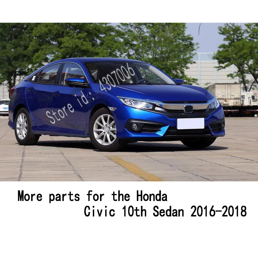 

Car Cover Body Front Fog Light Lamp Detector Frame ABS Chrome Trim Sticks Parts For Honda Civic 10th Sedan 2016 2017 2018 2019