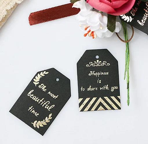 

60pcs/lot black tag 2 styles DIY Hang tag Retro Gift Hang tag 3.2x4.7cm