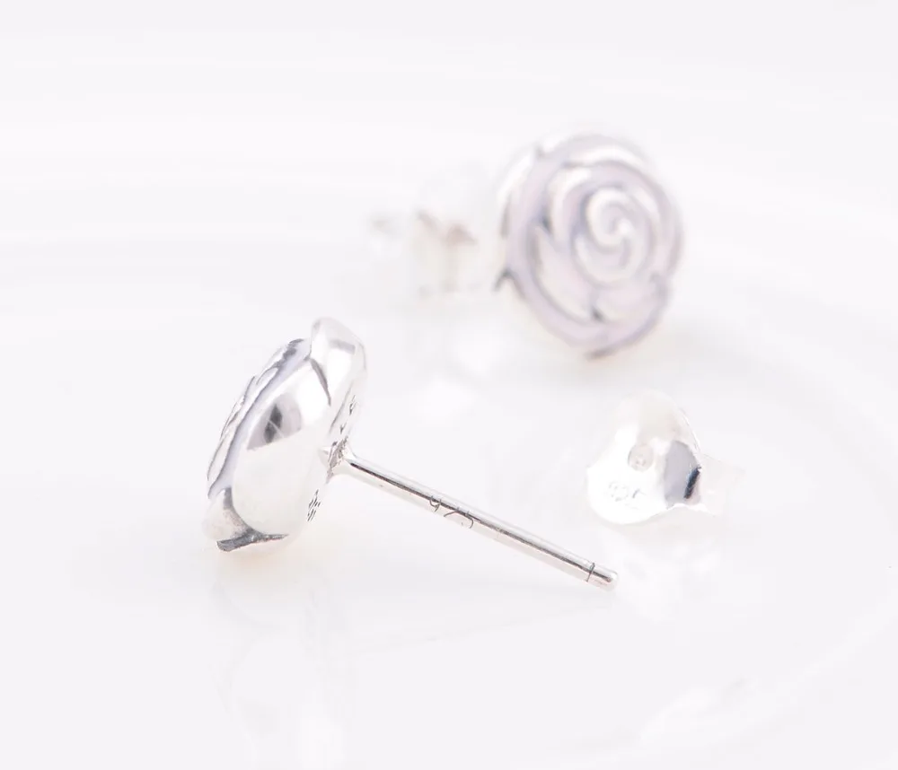 New Arrival 925 Sterling Silver Mothers Day Pink Enamel Studs Earrings top fashion jewelry High quality | Украшения и аксессуары