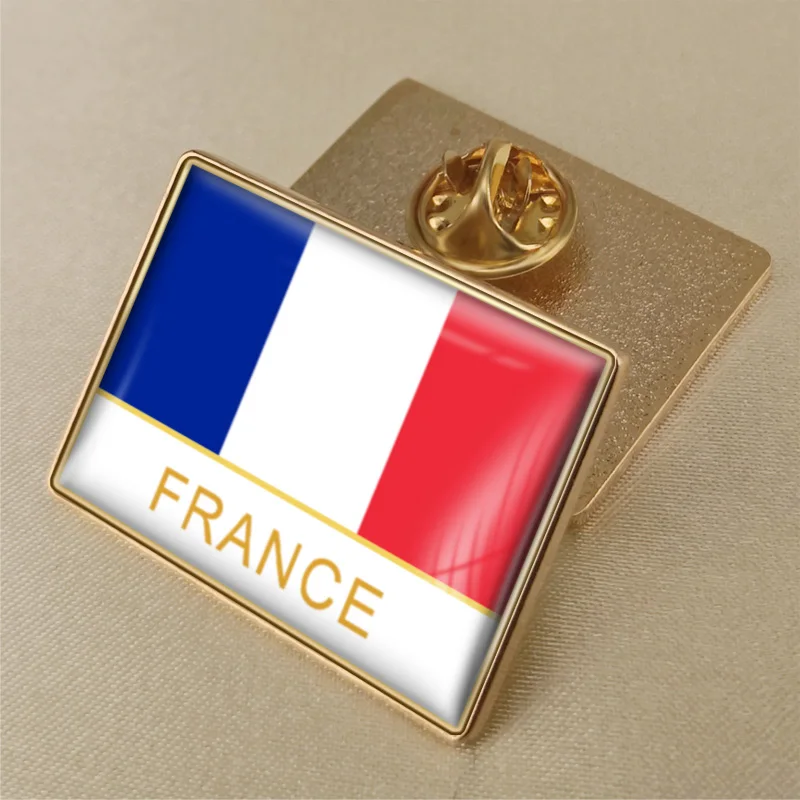 Франция один флаг нагрудные булавки - Окраска металла: France-RL