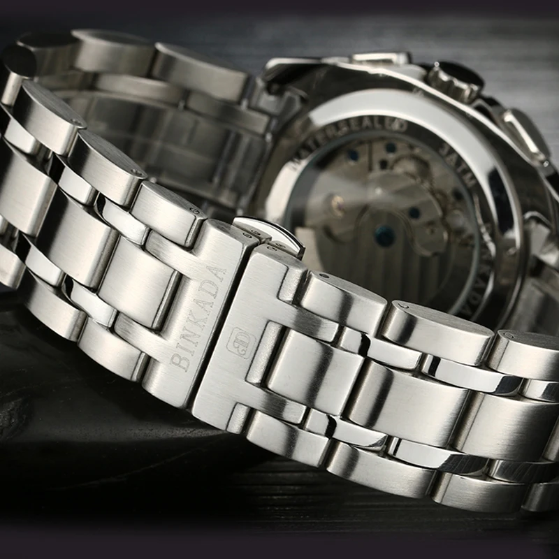 Большие размеры деловые механические часы мужские s Skeleton Tourbillon автоматические