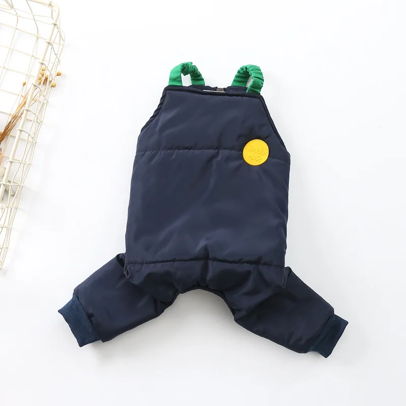Blue-Bib pants only Одежда для собак Зимний официальный костюм для собак Свадебный костюм для собак двухсекционный костюм Одежда для куртка для собаки зимняя куртка для французского бульдога - Цвет: Blue-Bib pants only