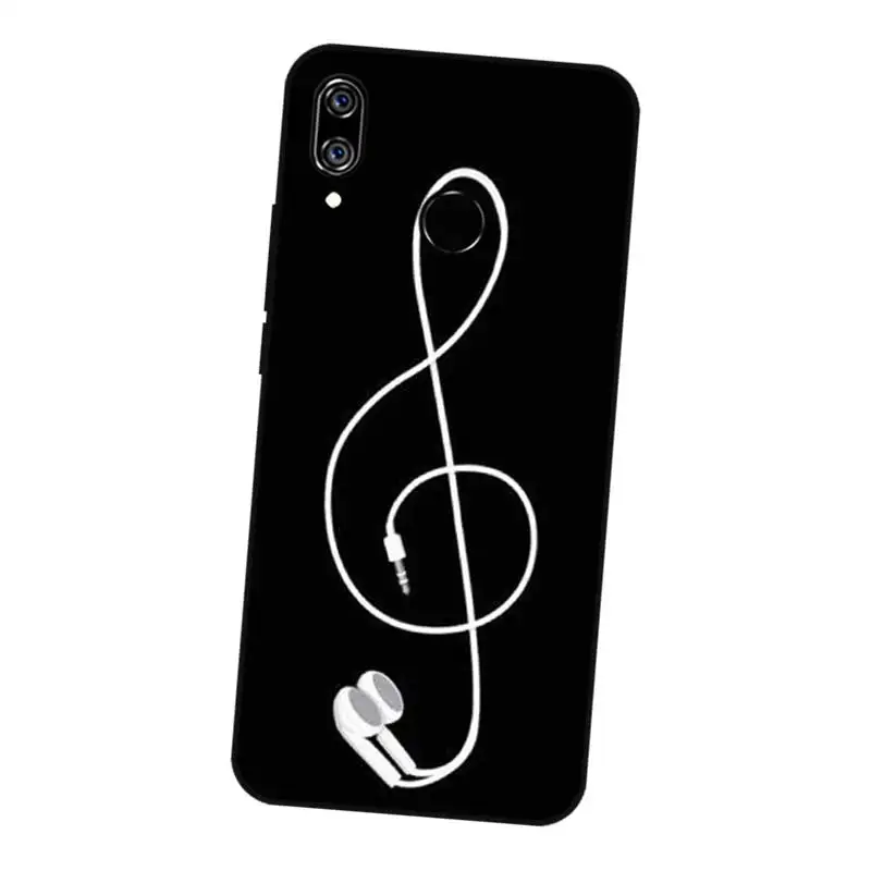 N297 Universe Black Silicone Case Cover For Huawei Nova 2 2i 2S 3 3e 3i 4 4e Enjoy 8 Plus |