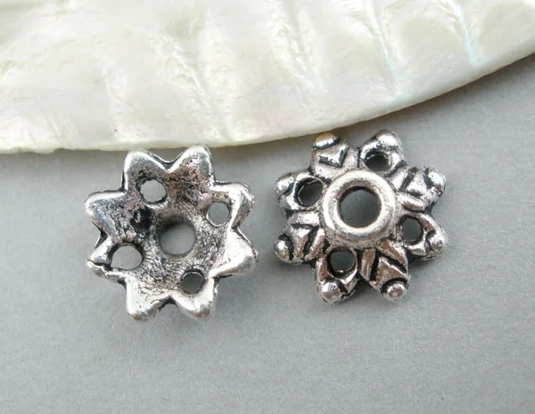Doreen Box Lovely 150 шт. Серебристые колпачки для бисера 8х3 мм (B01791)|bead caps|end bead capend beads |