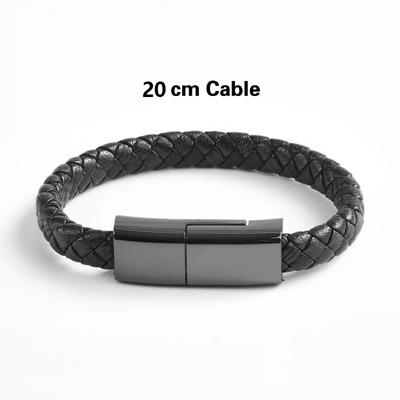 Открытый Портативный кожаный Мини Micro USB браслет зарядное устройство данных зарядный кабель синхронизации для iPhone6 6s Android type-C телефонный кабель