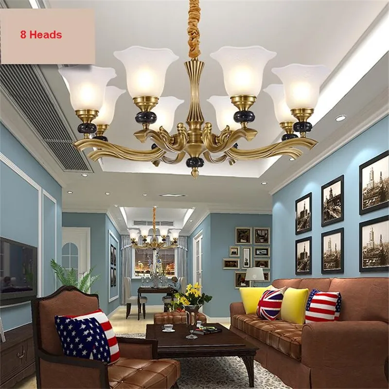 L91 Luxury медные люстры в европейском стиле для офиса лобби гостиной дома прохода