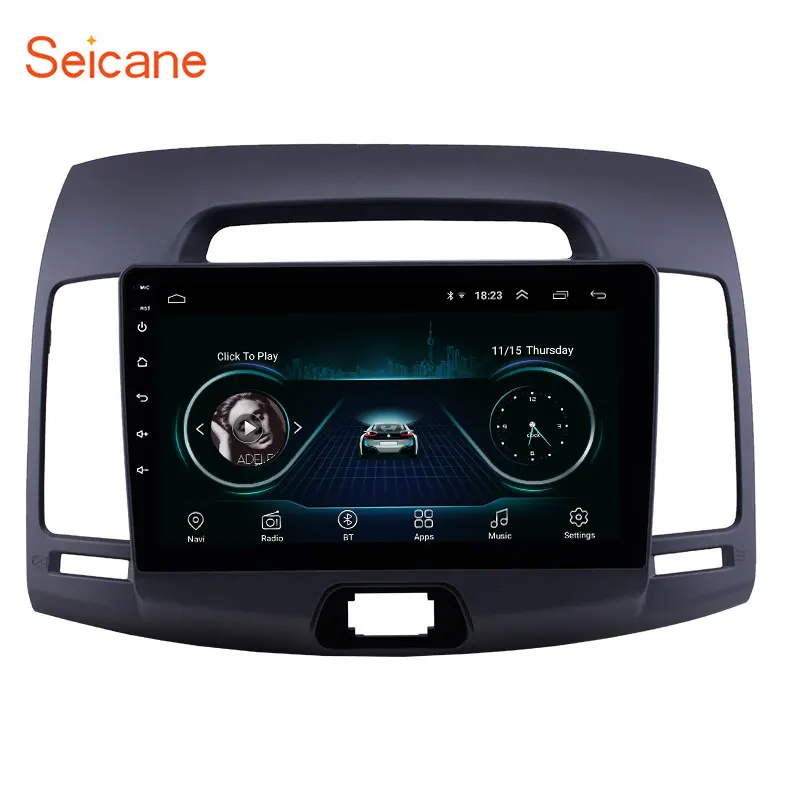 Автомобильный GPS плеер Seicane Android 8 1 9 дюймов для Hyundai Elantra 2007 2008 2009 2010 2011 Авторадио с