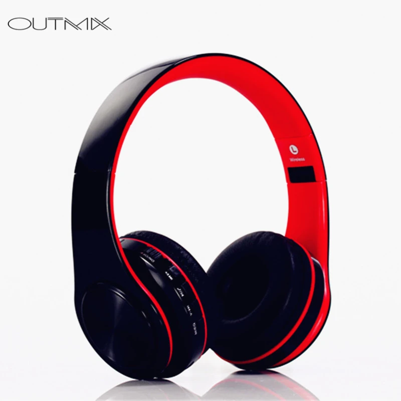 Беспроводные наушники OUTMIX Bluetooth гарнитура складные регулируемые с микрофоном