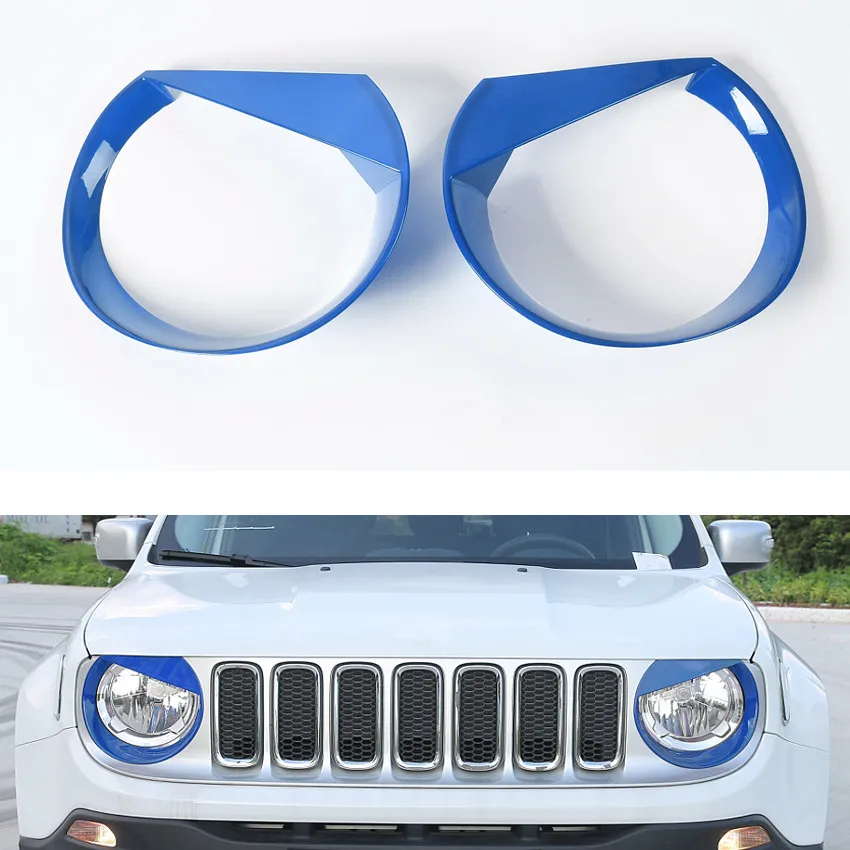 Автомобильные передние фары из АБС пластика обшивка лампы аксессуары для Jeep Renegade