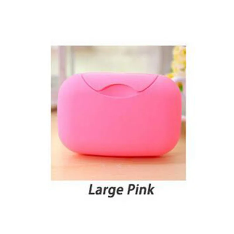 Pink Largge Ванная комната Туалет Facut интимные аксессуары мыльницы коробка портативный тарелка чехол домашний душ путешествия пеший Туризм держател - Цвет: Pink Largge