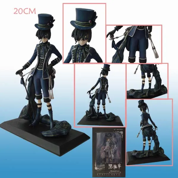Бесплатная доставка Черный Дворецкий Kuroshitsuji Ciel Phantomhive ПВХ фигурка Коллекционная