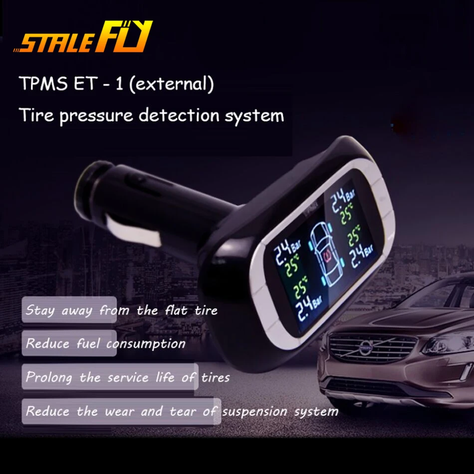 Цифровой TPMS автомобильных шин Давление система контроля 12 В с диагностическим